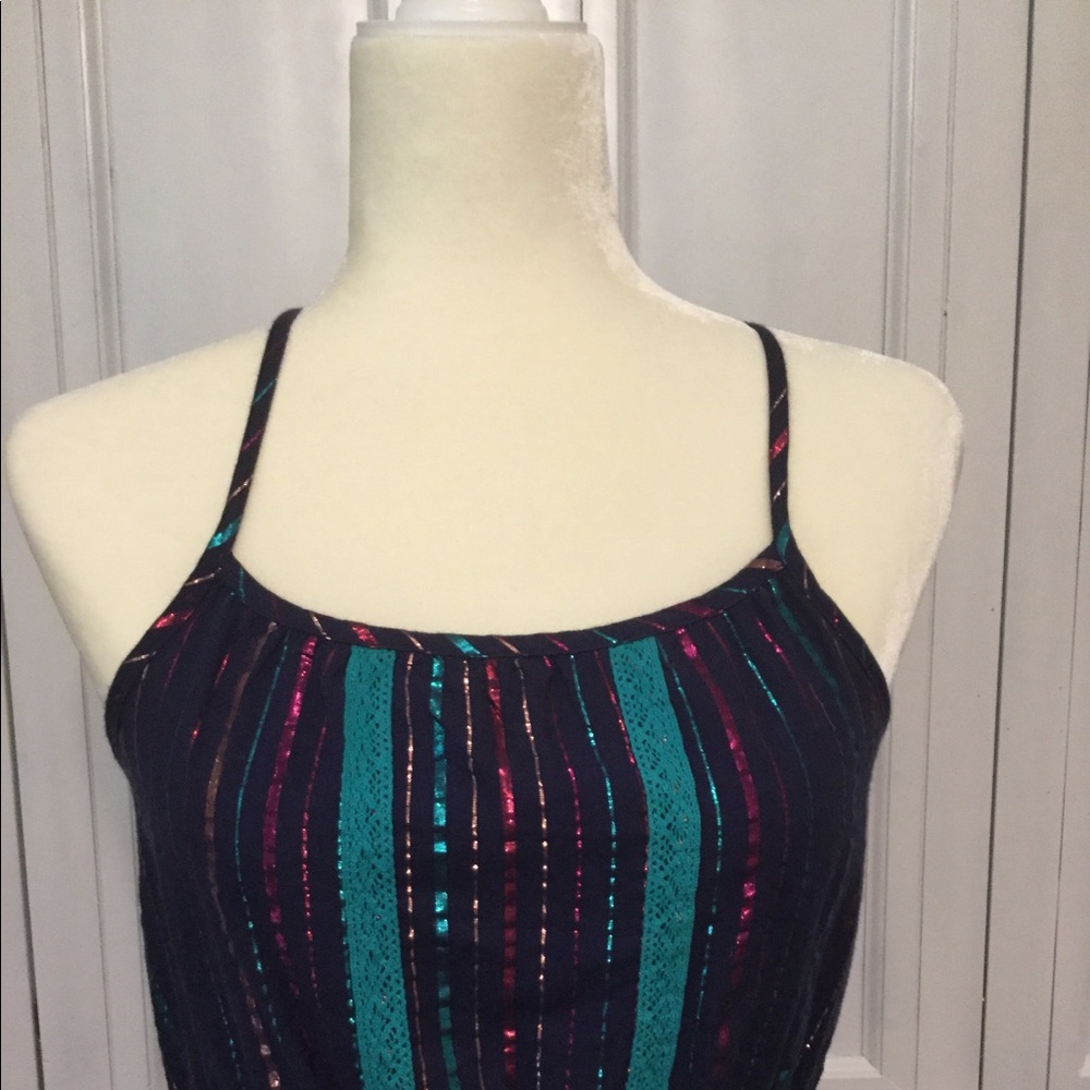 A CUTE COLORFUL SPAGHETTI STRAPPED MAXI DRESS